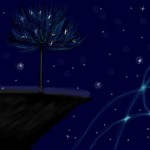 рисунок ночь и звезды